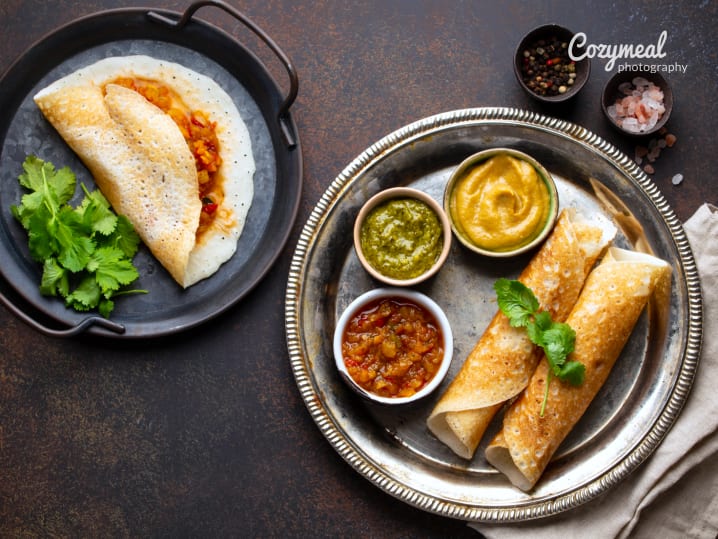 dosa with chutney