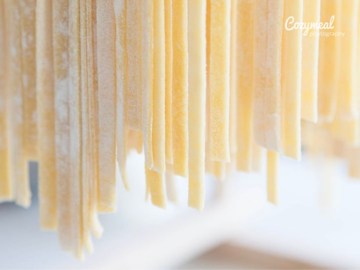 drying fettucine  pasta