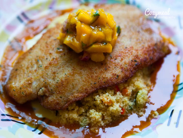 Sole with couscous