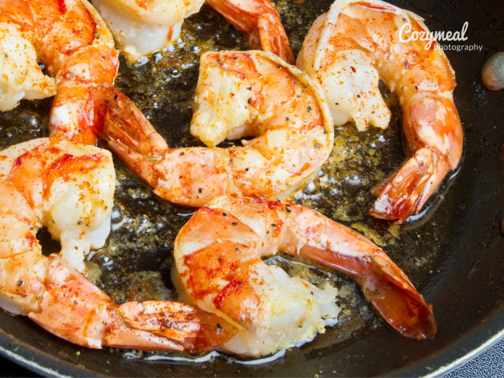cooking shrimp