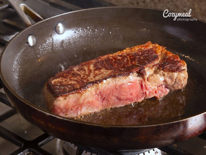 cooking steak