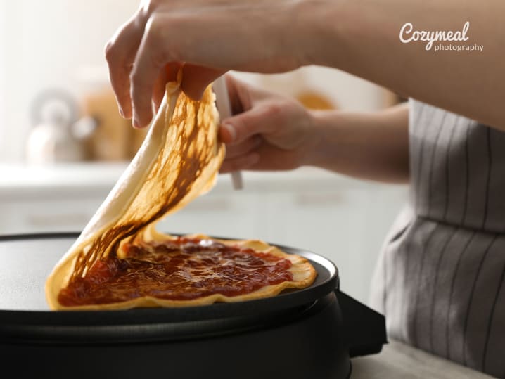 cooking crepes
