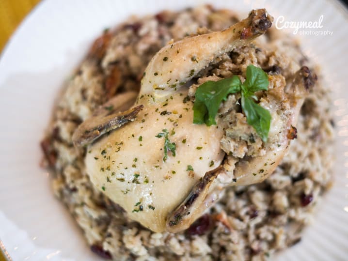 cornish hen with risotto