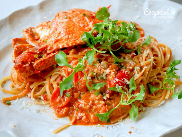 crab bolognese pasta