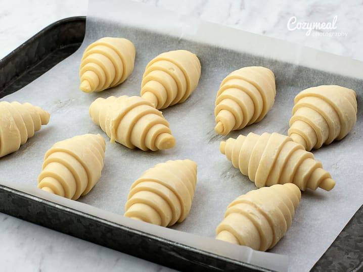 croissants ready for the oven
