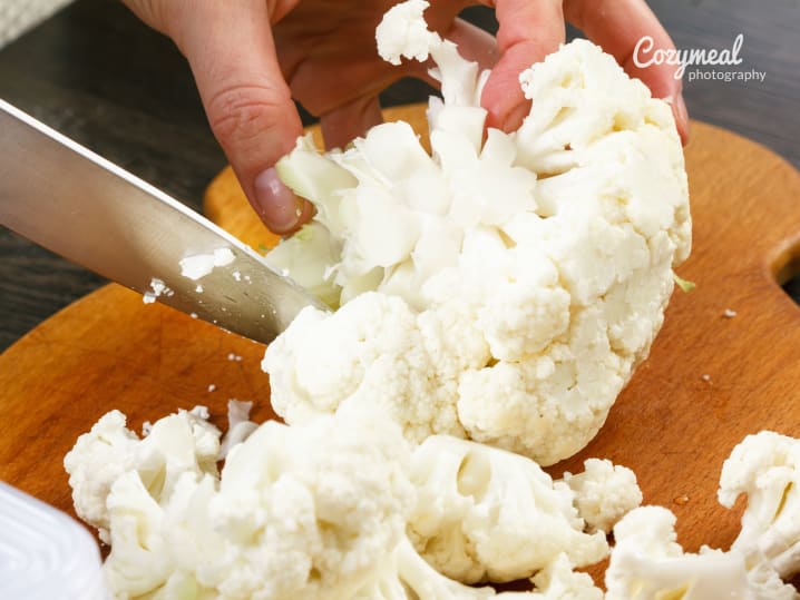 cutting Cauliflower