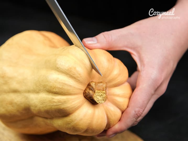cutting butternut