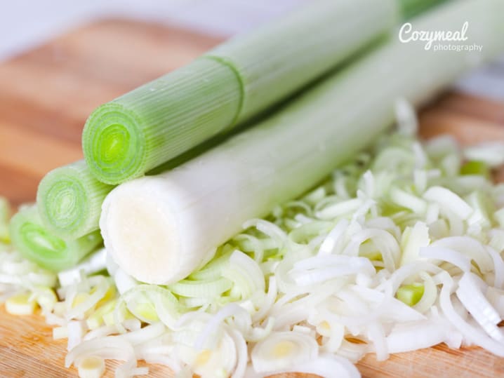 cutting leek