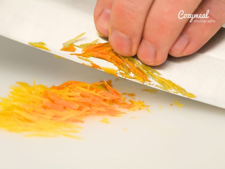 cutting orange