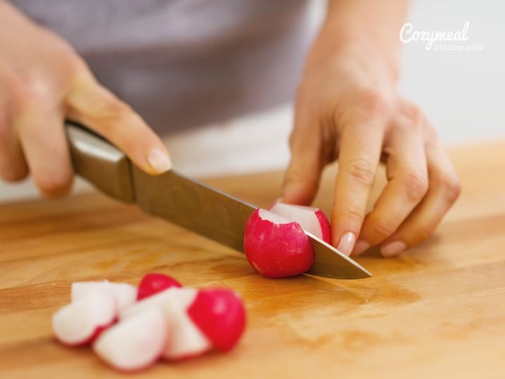 cutting orange