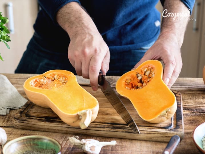 cutting squash