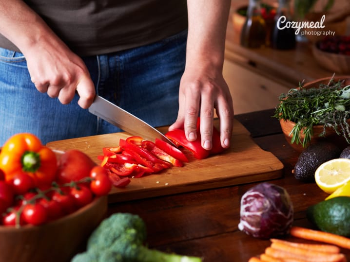 cutting veg