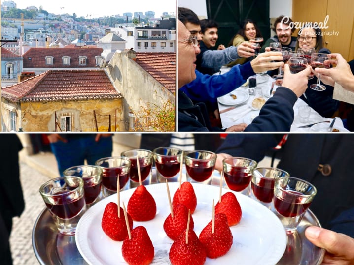 drink lisbon tour   trying cherry liquor and red wine
