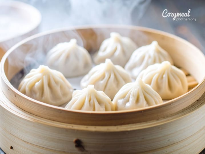 dumplings in a steamer