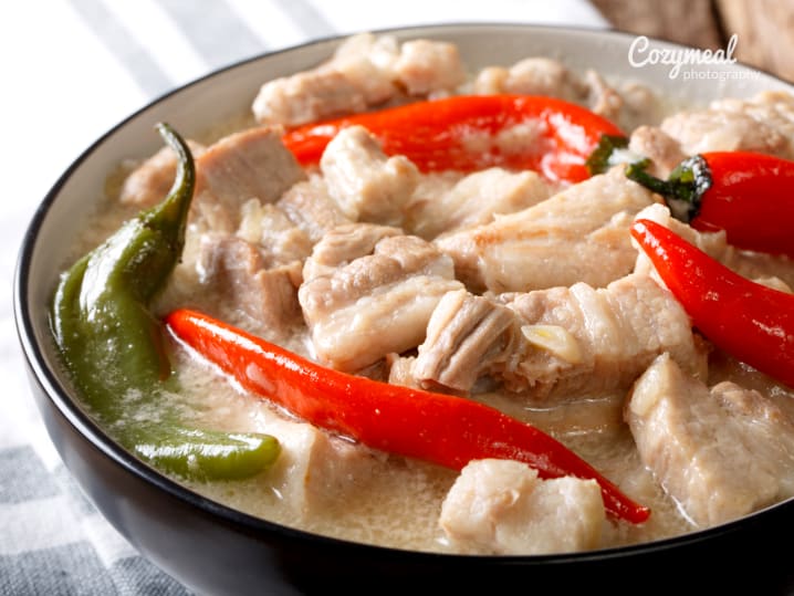 filipino pork with coconut sauce