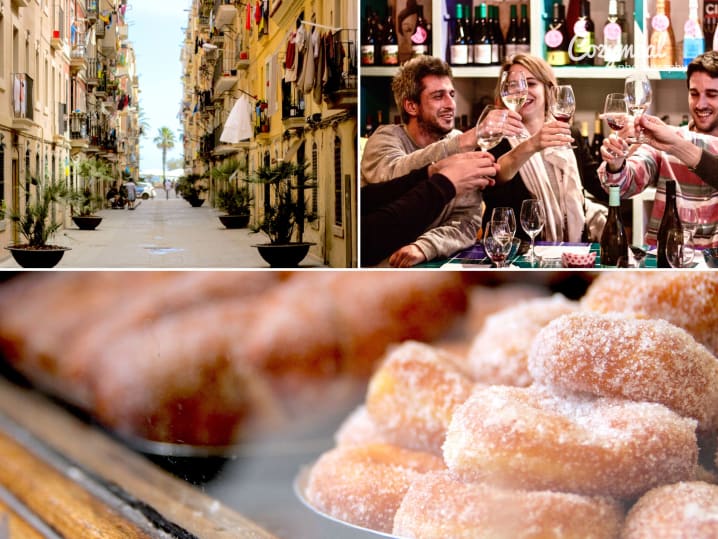 barcelona drink tour   walking the streets of spain, enjoying pastries and drinking wine