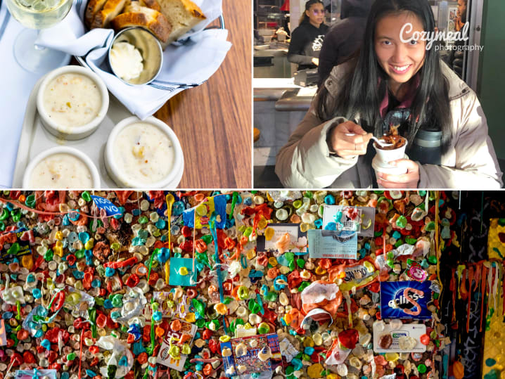 seattle food tour   trying chowder, barbecue and visiting the gum wall