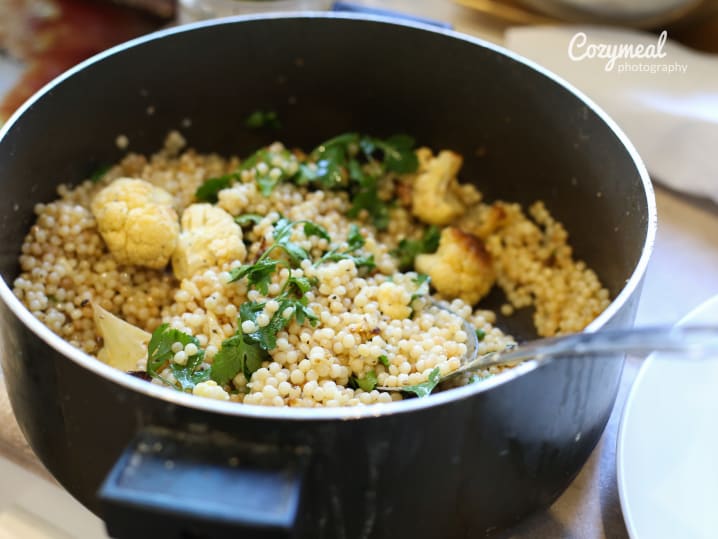 fregola with veggies