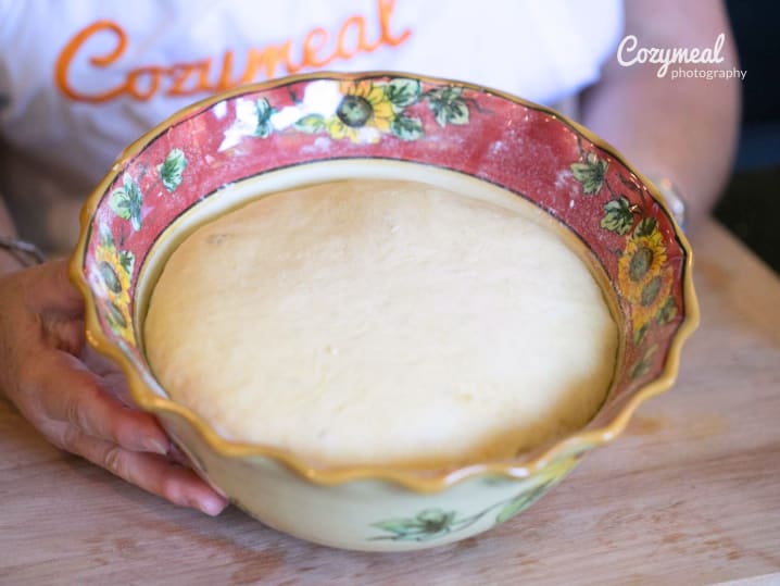freshly prepared bread dough