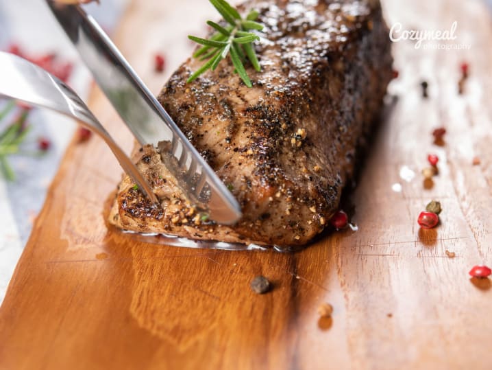 freshly cooked beef tenderloin