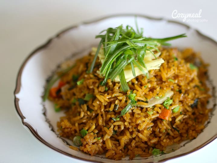 fried rice with asian vegetables