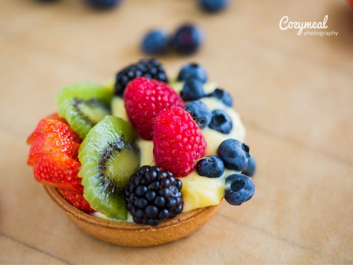 various fruit mini individual tart