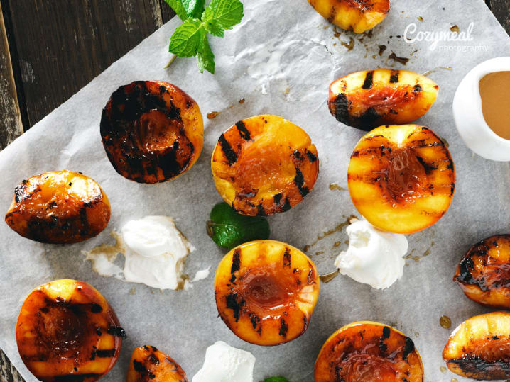 grilled peaches with ricotta