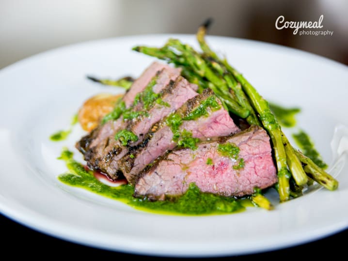 grilled skirt steak with chimichurri