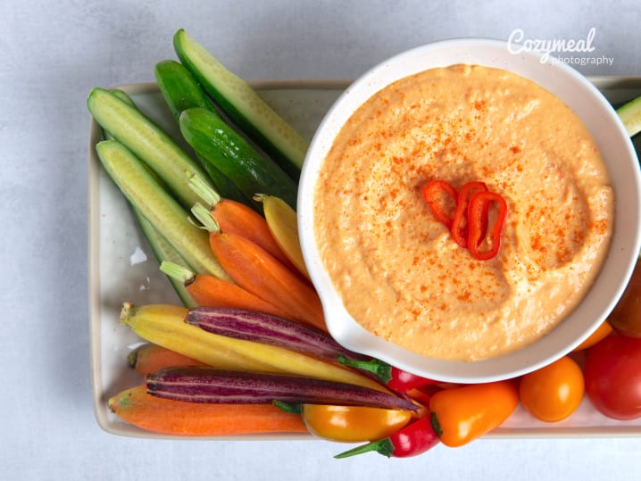 hummus with crudite