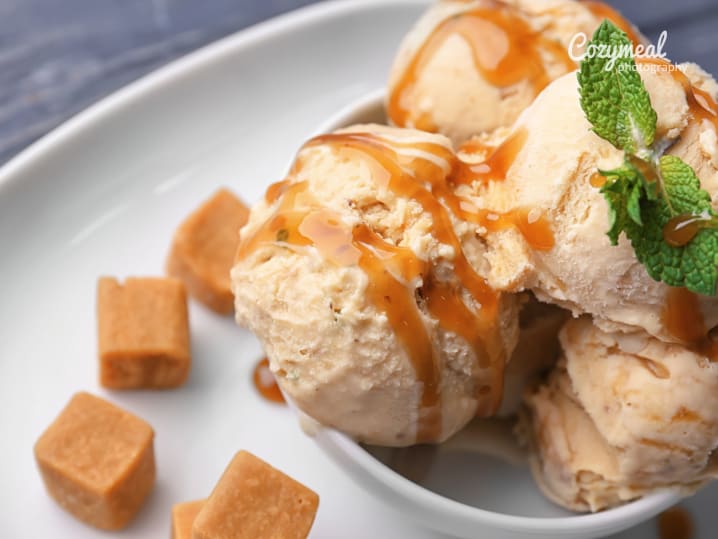 ice cream with salted caramel
