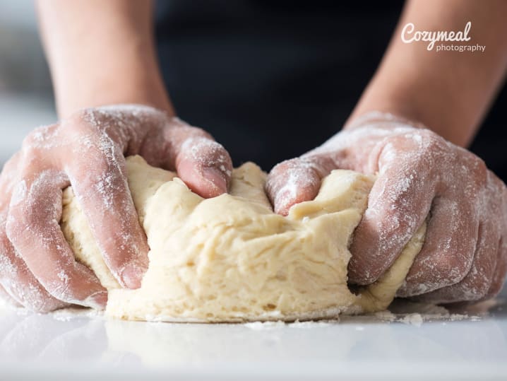 kneading bread