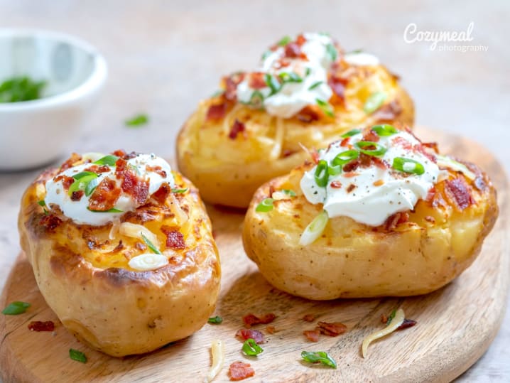 loaded baked potatoes