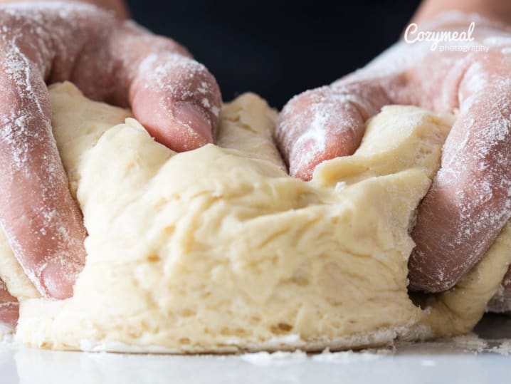 making bread dough