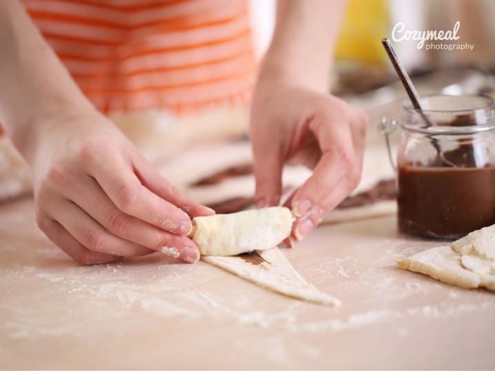 making croissant