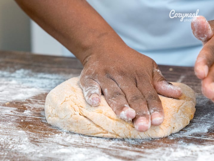 making homemade gnocchi dough