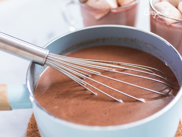 making hot chocolate