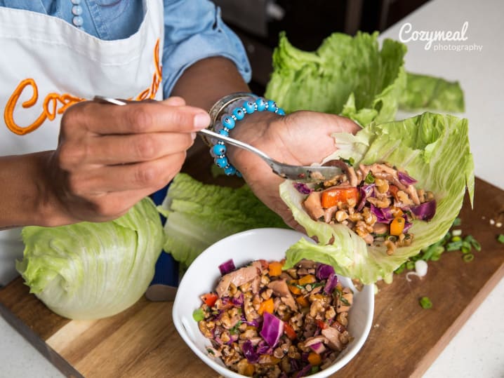 making beef lettucce wraps