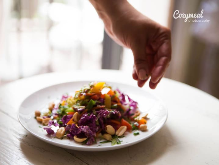making radicchio endive salad