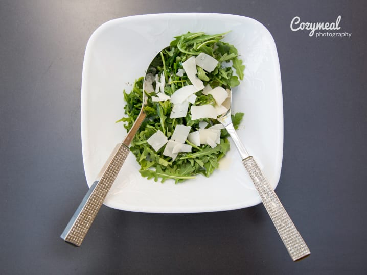 maria arugula and shaved parmesan salad