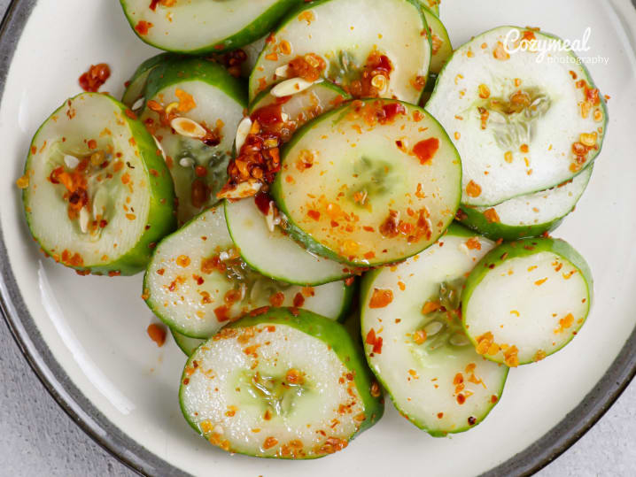 marinated cucumber salad with chili