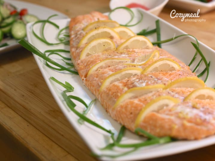 Mediterranean lemon salmon