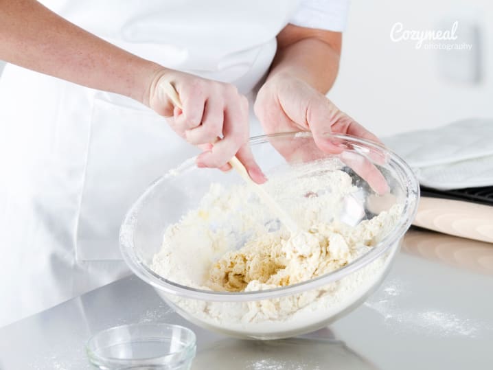 mixing dough