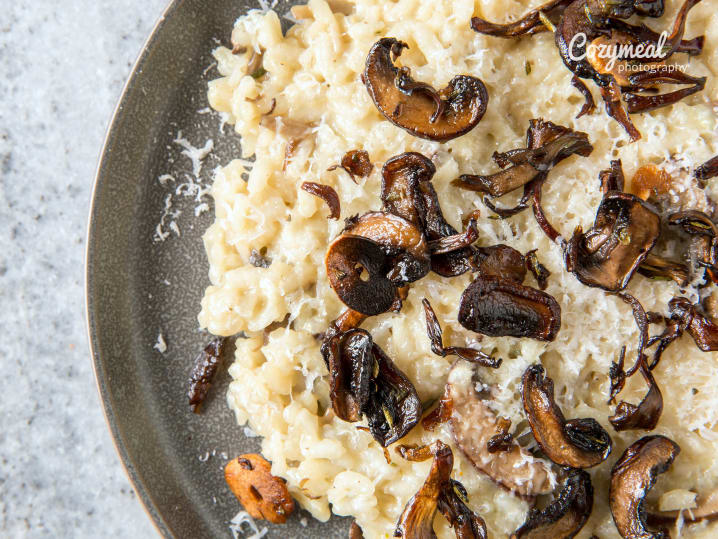 mushroom and parmesan risotto