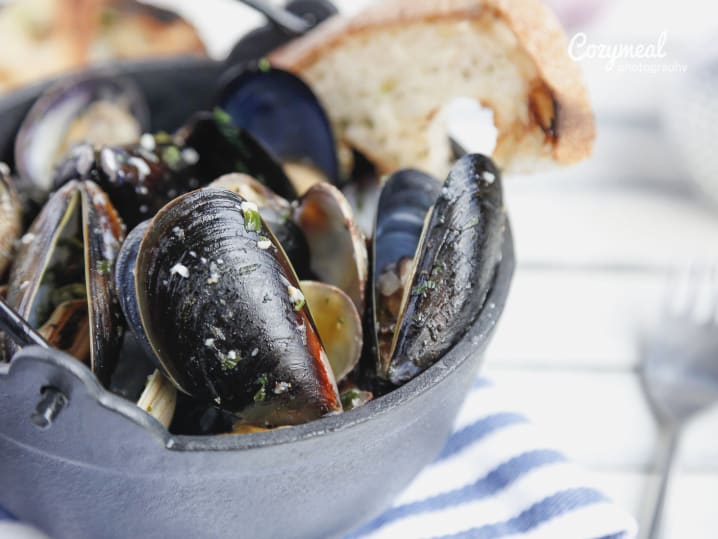 mussels and clams