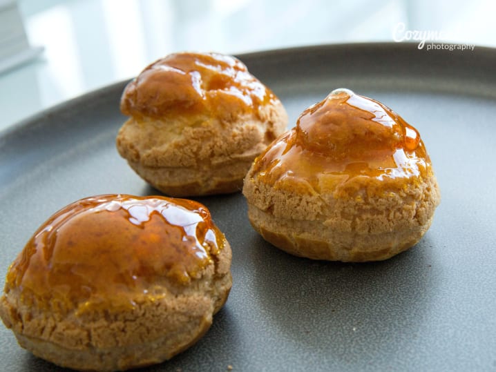 pate a choux with caramel