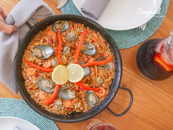 paella and sangria