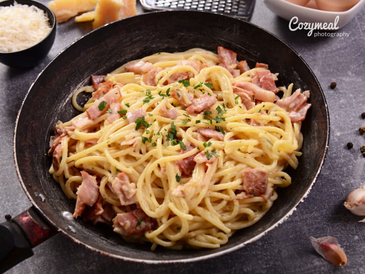 pasta in pan