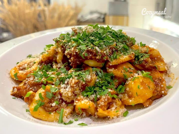 handmade pasta with fresh sauce