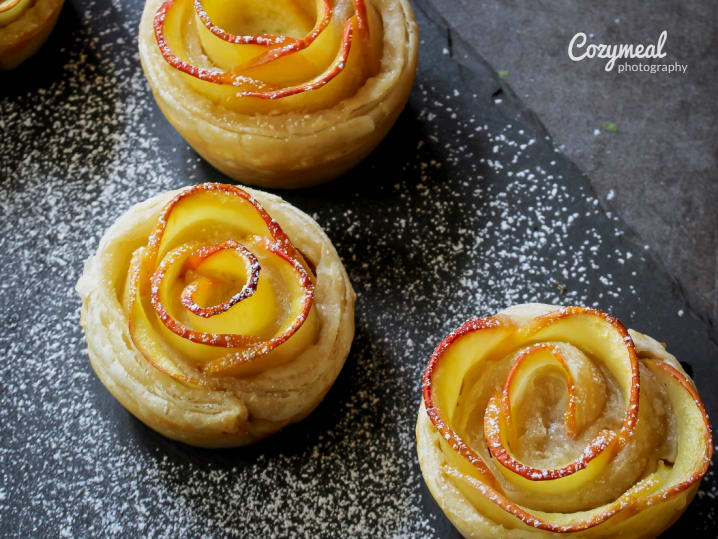 peach rose tart