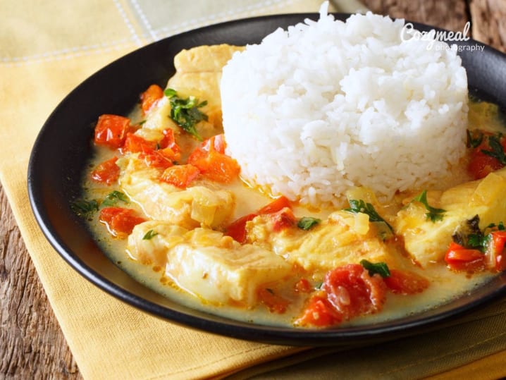 pescado encocado or fish in coconut sauce